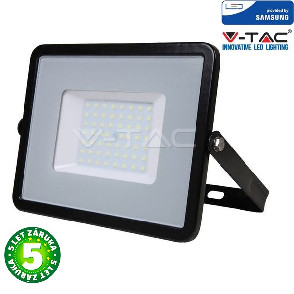 Prémiový ultratenký LED reflektor 50W 4000lm SAMSUNG čipy černý, denní