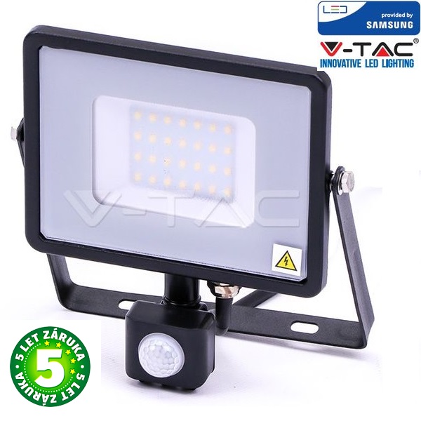 Prémiový ultratenký LED reflektor 20W 1600lm s čidlem SAMSUNG čipy studená