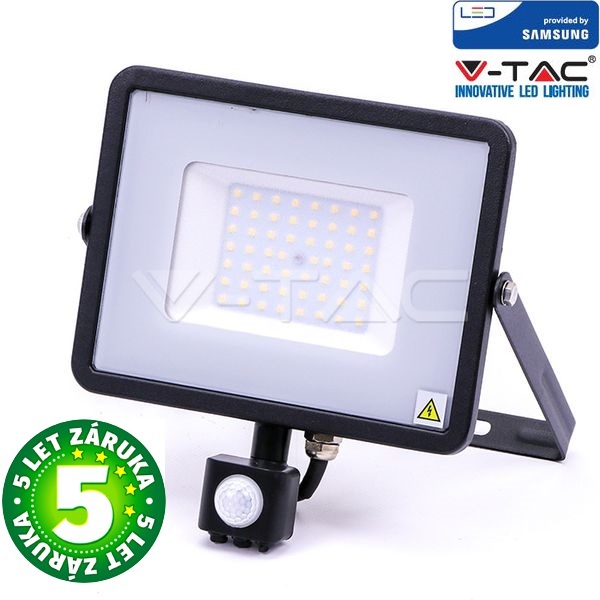 Prémiový ultratenký LED reflektor 50W 4250lm s čidlem SAMSUNG čipy studená