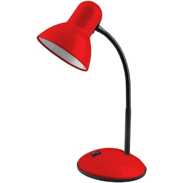 Stolní lampa se závitem E27, červená