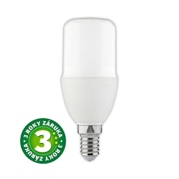 Prémiová LED žárovka E14 7W 806lm T38 teplá, ekv. 60W, 3 roky