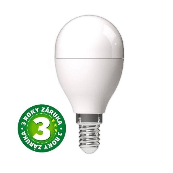 Ultra úsporná prémiová LED žárovka E14 2,9W 470lm G45, denní, ekv. 40W, 3 roky