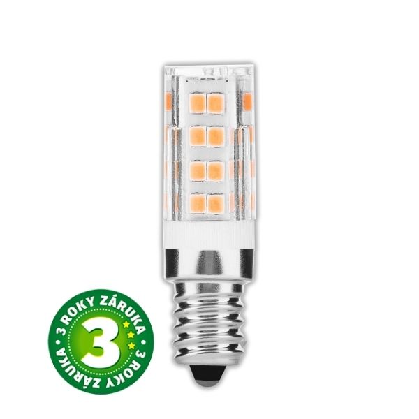 Prémiová LED žárovka E14 4,2W 450lm studená, ekv. 39W, 3 roky