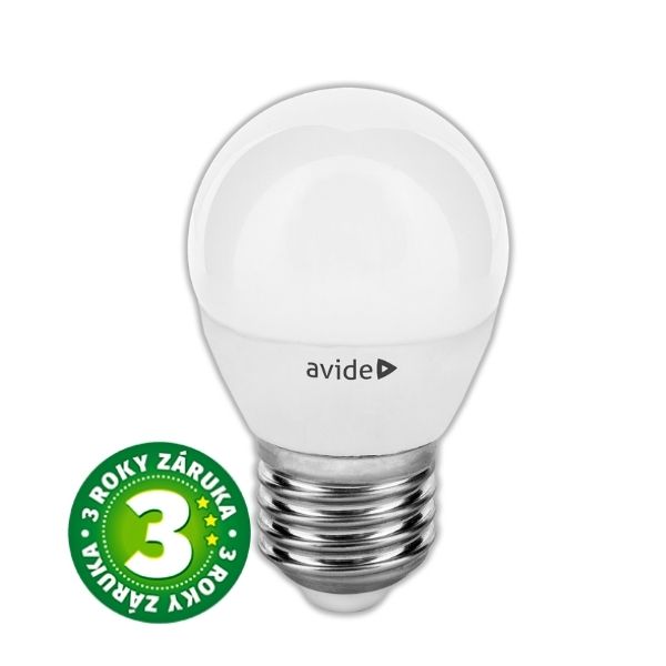 Akce 3+1: Prémiová LED žárovka E27 6W 530lm G45 EXTRA TEPLÁ, ekv. 43W, 3 roky