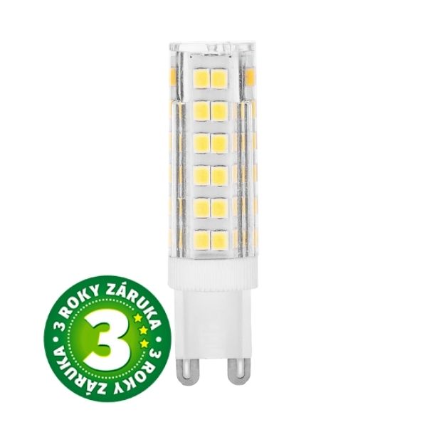 Akce 3+1: Prémiová LED žárovka G9 4,2W 450lm, teplá, ekv. 33W, 3 roky