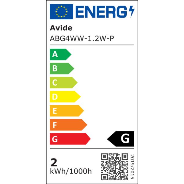 Prémiová LED žárovka G4 1,2W 180lm 12V AC/DC, teplá, ekv. 19W, 3 roky záruka