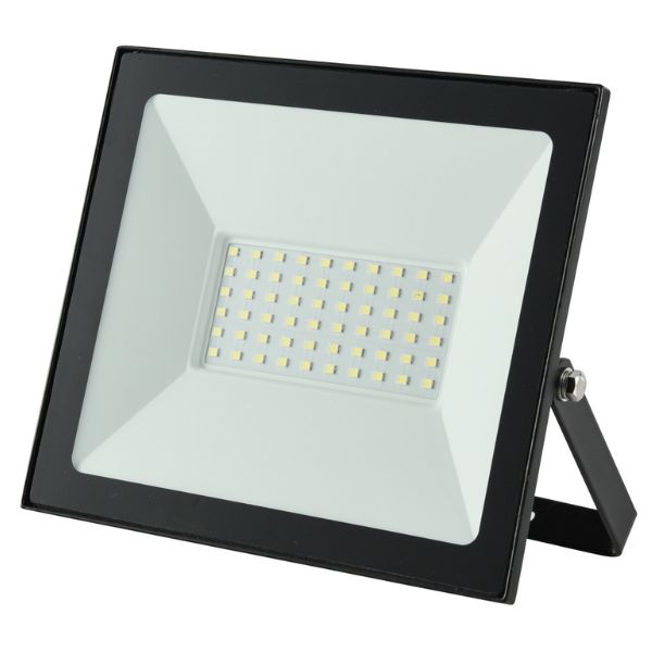 Ultratenký LED reflektor černý 50W 4000lm, denní barva světla