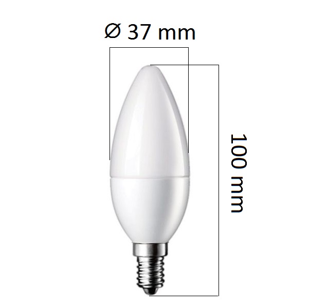 Stmívatelná LED žárovka  E14 6W 480lm, denní, ekvivalent 32W