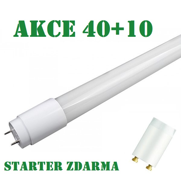 Akce: LED NANO zářivka T8 10W 850lm 60cm teplá 40+10, STARTÉR ZDARMA