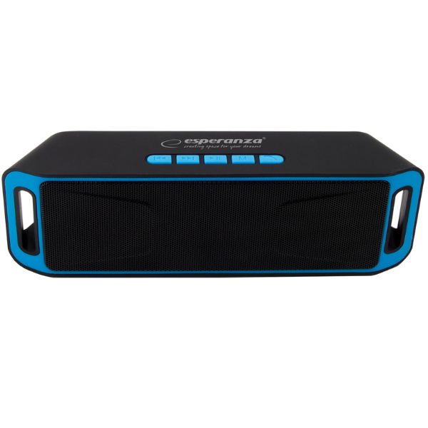 Bluetooth reproduktor 3+3W, nabíjecí, přenosný, s FM rádiem, černomodrý
