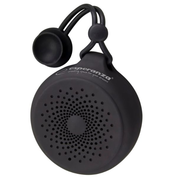 Bluetooth reproduktor 3W, nabíjecí, přenosný, s mikrofonem, s přísavkou, voděodolný, černý