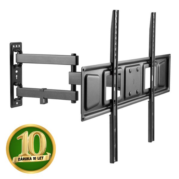Držák na TV 32"- 70" na zeď Holmios, kloubový 90°h +10-15°v, nosnost 35kg, 10 let záruka