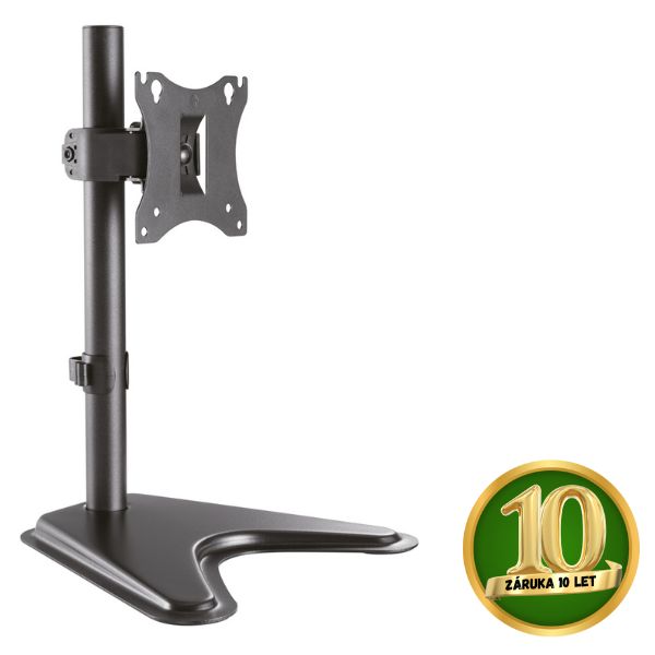 Stojan na monitor 17"- 27" na stůl Holmios, otočný 45°h +10-10°v, nosnost 7kg, 10 let zár.