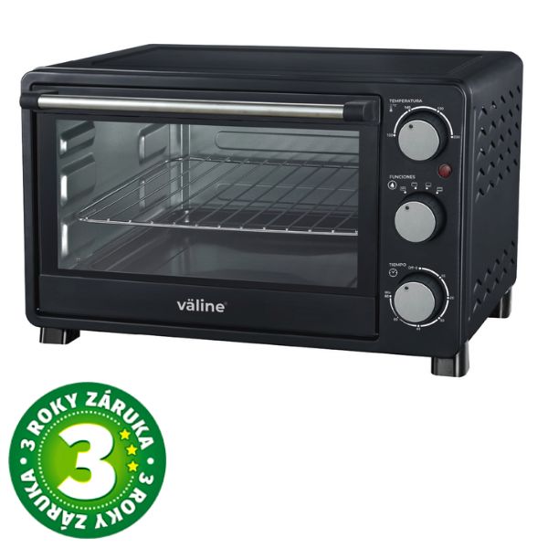 Elektrická trouba Väline Hisarli 23l, 1500W, černá, volně stojící, 3 roky záruka