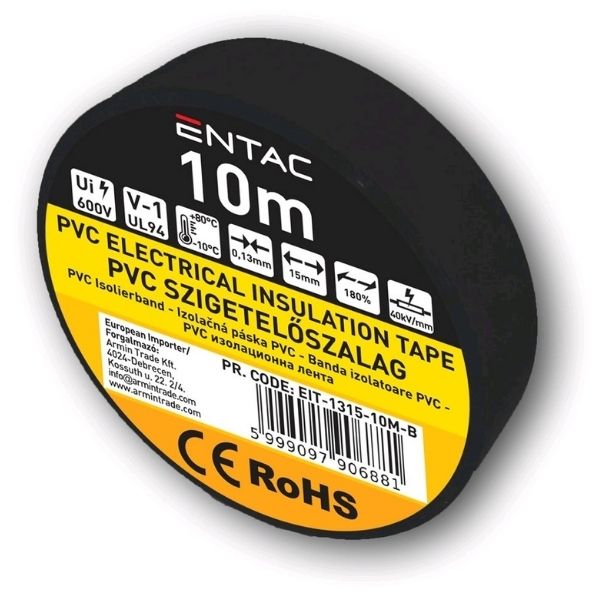 Izolační páska  PVC 15mm / 10m černá