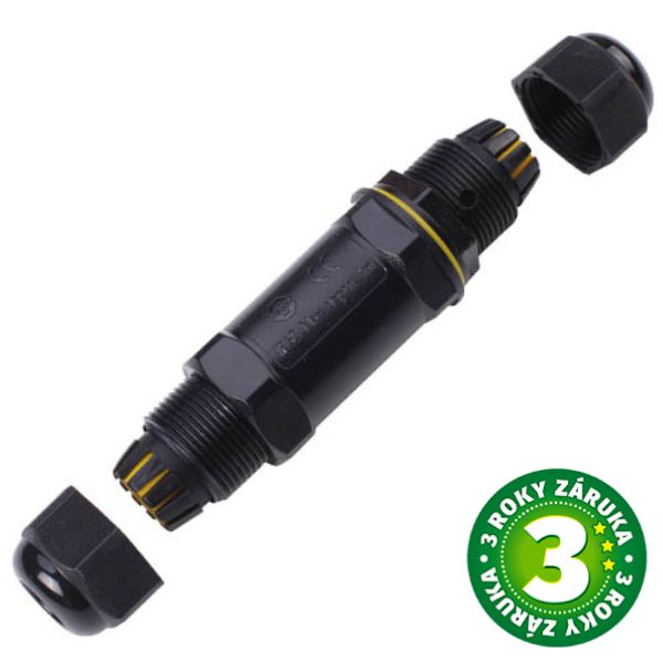 Vodotěsná kabelová spojka dvou 5-žilových vodičů 0,5-4mm, IP68, celkem 10-14mm, 3 roky zár