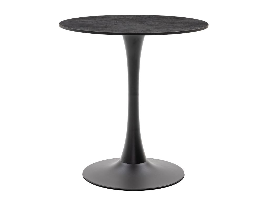 Kulatý zahradní stůl Jamy pro 2 osoby, průměr 70 cm, tmavě šedý – LTC