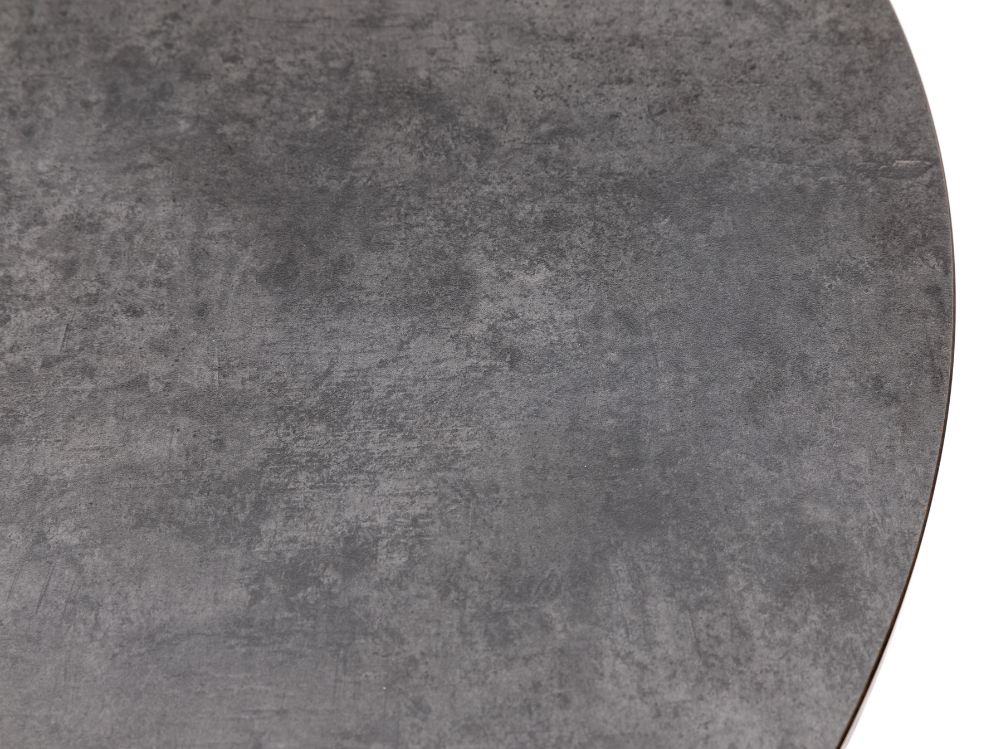 Kulatý zahradní stůl Jamy pro 2 osoby, průměr 70 cm, tmavě šedý