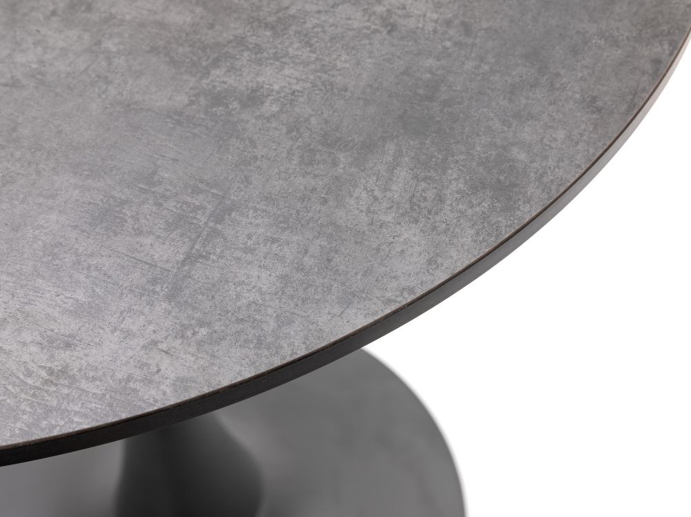 Kulatý zahradní stůl Jamy pro 2 osoby, průměr 70 cm, tmavě šedý