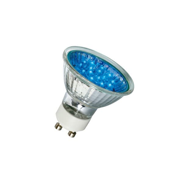 Barevná LED žárovka GU10 1W 20lm modrá