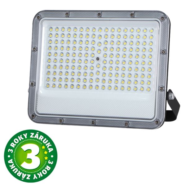 Prémiový ultratenký LED reflektor šedý 100W 9600lm, denní barva světla, 3 roky záruka