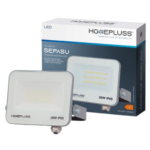 Ultratenký LED reflektor šedý 20W 1700lm, studená barva světla