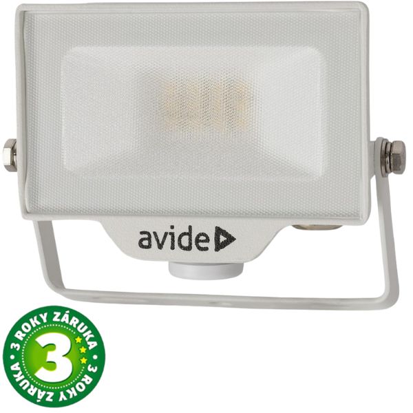 Prémiový ultratenký LED reflektor bílý 10W 1000lm, denní, s přípravou na čidlo, 3 roky