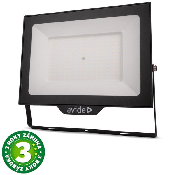 Prémiový ultratenký LED reflektor černý 150W 15000lm, denní, s přípravou na čidlo, 3 roky