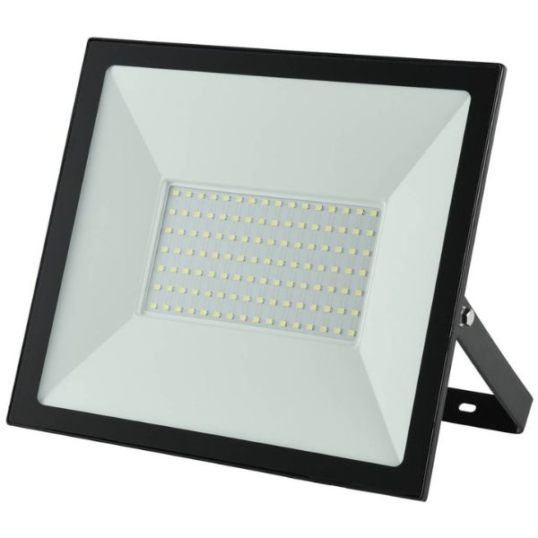 Ultratenký LED reflektor černý 100W 8000lm, denní barva světla