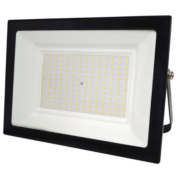 Ultratenký LED reflektor černý 150W 12000lm, denní barva světla