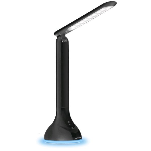 Nabíjecí stmívatelná LED stolní lampa 4W 250lm denní světlo RGB podstavec černá