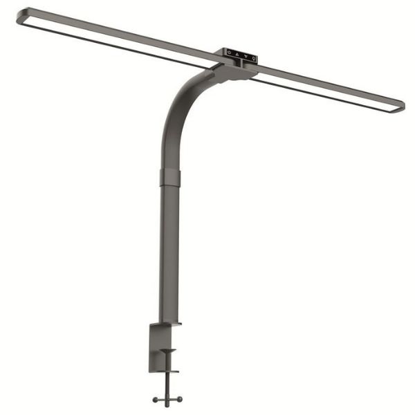 Stmívatelná LED stolní lampa nad monitor 22W 1700lm CCT šířka 80cm, se šroubovacím úchytem