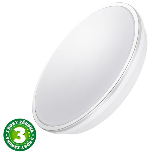 Prémiové led stropní svítidlo Olivia Silver 28cm 15W 1300lm denní, 3 roky