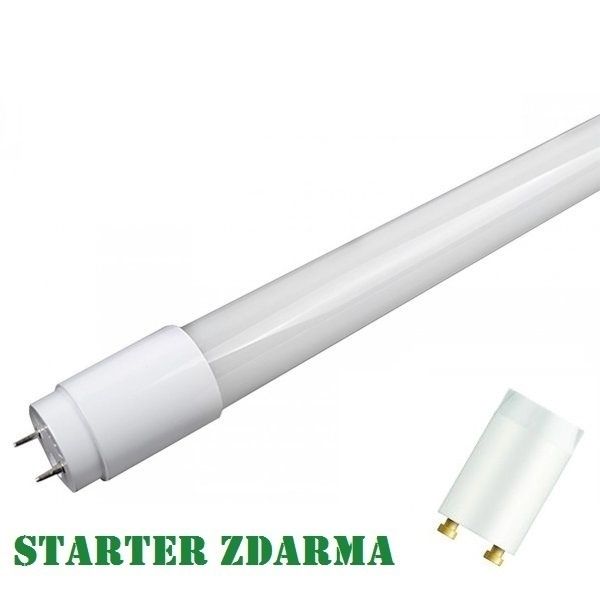 Prémiová skleněná LED zářivka T8 9W 1080lm 60cm, denní, STARTÉR ZDARMA, bulk