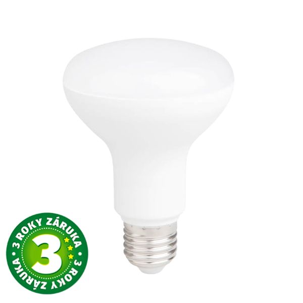 Prémiová LED žárovka E27 12W 1200lm R80 denní, ekv. 85W, 3 roky záruka