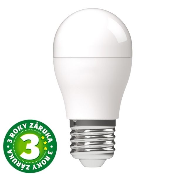 Akce: Prémiová LED žárovka E27 8W 820lm G45 denní, ekv. 61W, 3 roky 3+1
