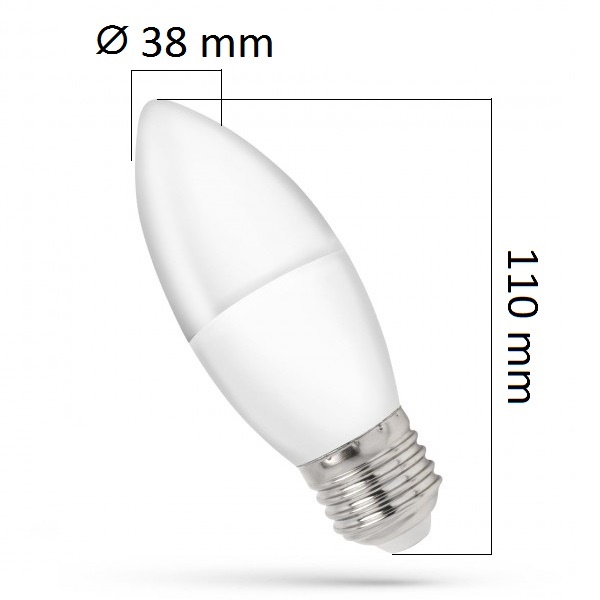 LED žárovka E27 1W 90lm teplá, ekvivalent  10W 