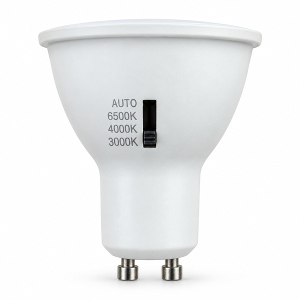 LED žárovka GU10 7W 630lm CCT s přepínačem teploty světla, ekv. 50W