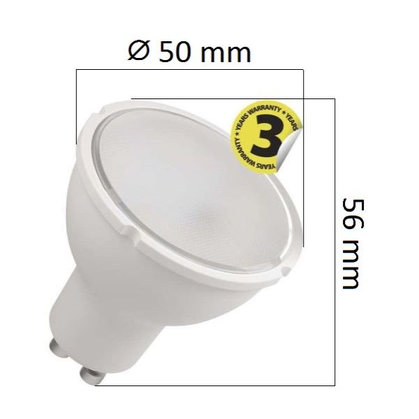 LED žárovka GU10 8.4W 806lm teplá, ekvivalent 60W DOPRODEJ POSLEDNÍ KUSY