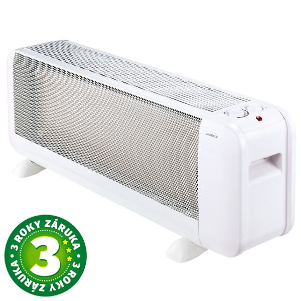 Slídový radiátor mica 2 stupně výkonu, max 2000W, termostat, až na 25m2, 3 roky záruka