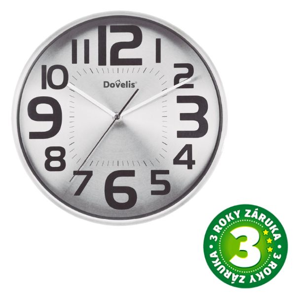 Velké nástěnné hodiny Kuzine 30cm s velkými číslicemi, na 1 baterii AA, 3 roky záruka
