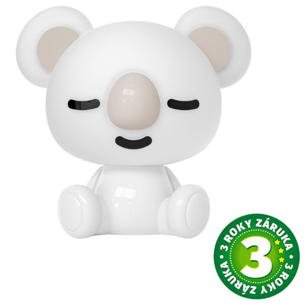 Noční světlo koala 25cm GSC, denní + RGB, nabíjecí dětská lampička, 3 roky záruka