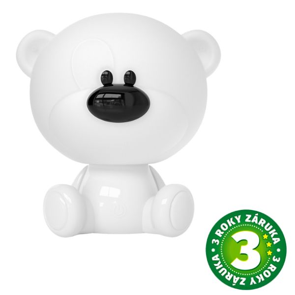 Noční světlo medvěd 25cm GSC, denní + RGB, nabíjecí dětská lampička, 3 roky záruka