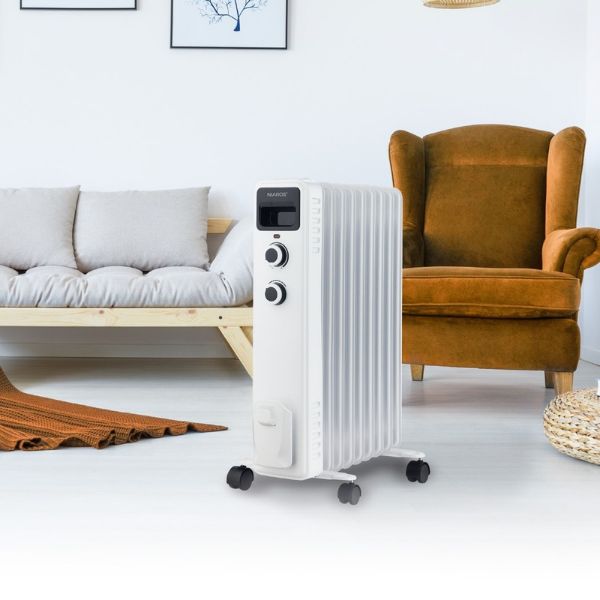 Olejový radiátor 3 režimy max 2000W 9 žeber kolečka, na 18m2, 3 roky záruka
