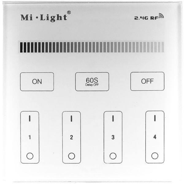 RF ovládání jednobarevného LED pásku až pro 4 stmívače ABLS12VDIMM-RFC-4Z