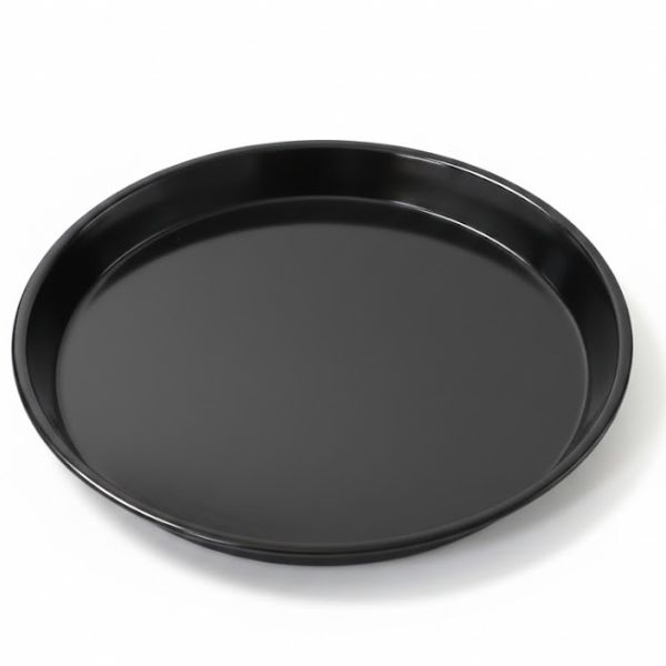 Kulatý pečící plech pro stolní trouby LTC 70l, 43,5 x 5cm, smaltovaný, černý