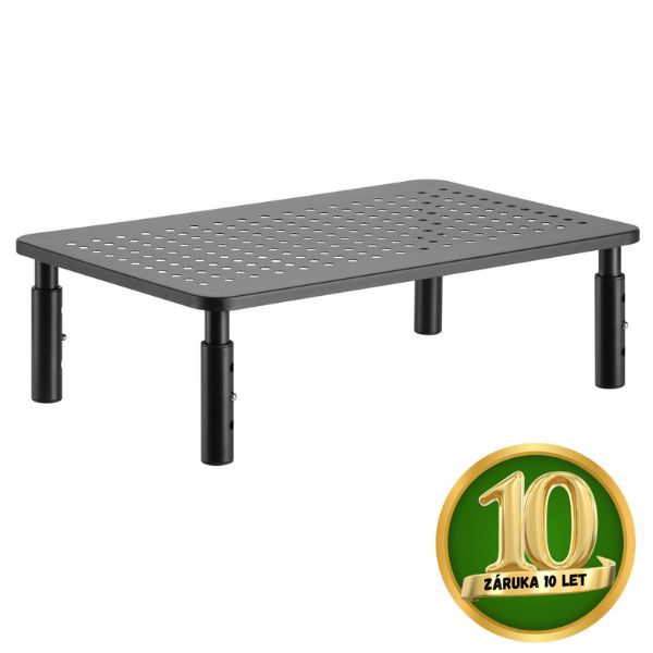 Podstavec pod monitor Holmios, 37x23cm, výška 10-14cm, nosnost 20kg, 10 let záruka