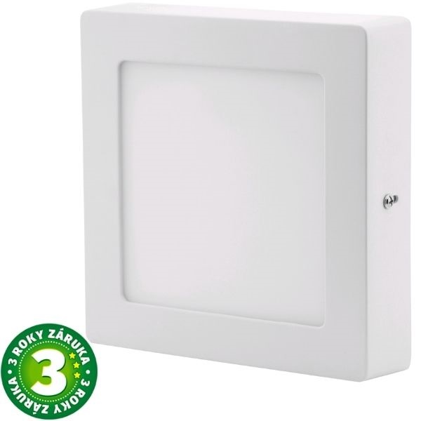 Prémiový přisazený LED panel 6W 410lm, teplá, čtvercový, 3 roky