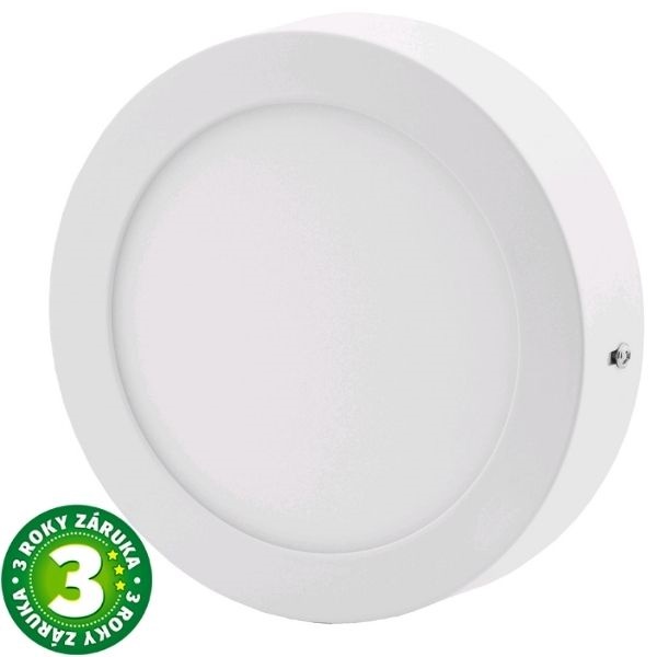 Prémiový přisazený LED panel 6W 410lm, teplá, kruhový, 3 roky