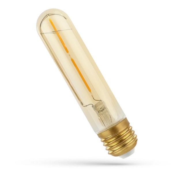 Designová retro LED žárovka E27 2W 240lm EXTRA TEPLÁ, filament, ekv. 24W, 3 roky